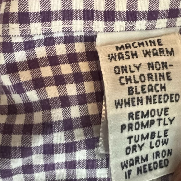 Ralph Lauren Custom Fit Purple Gingham Button-Down‎ Shirt XL Long Sleeve - Picture 5 of 12